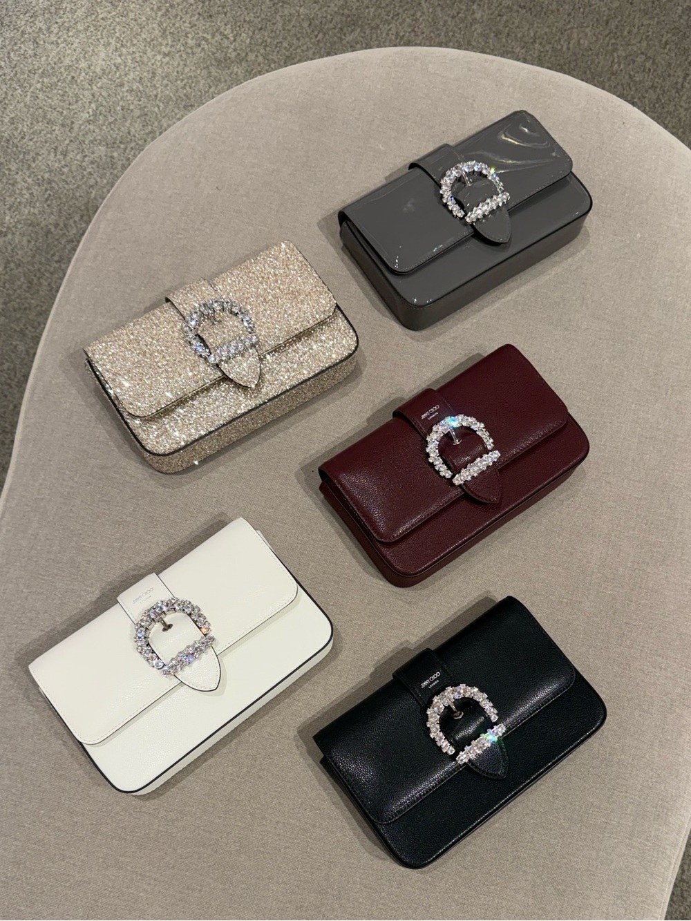 Elegant Crossbody Bags with Rhinestone Buckle